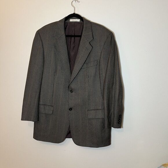 John‎ W Nordstrom Mens Blazer Jacket Size 44R? 100% Wool Dark Green Tweed - Picture 1 of 6
